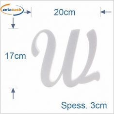 LETTERA PUZZLE "W" MAIUSCOLO CORSIVO