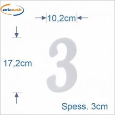 NUMERO "3" PUZZLE CORSIVO POLISTIROLO