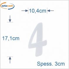 NUMERO "4" PUZZLE CORSIVO POLISTIROLO