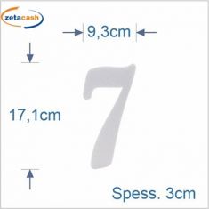 NUMERO 7 CORSIVO