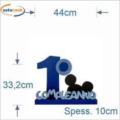 PIANTANA TAVOLO POLISTIROLO 1 COMPLEANNO TOPOLINO 38X45