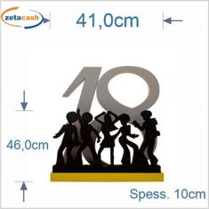 PIANTANA TAVOLO POLISTIROLO 18 ANNI DANCE NERO 51X45