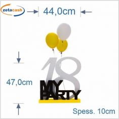 PIANTANA TAVOLO 18 ANNI NERO GIALLO GRIGIO 51X45