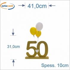 PIANTANA TAVOLO POLISTIROLO 50 ANNI ORO 38X45