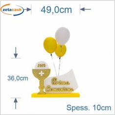 PIANTANA TAVOLO PRIMA COMUNIONE POLISTIROLO BIANCA ORO