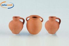 ANFORE IN TERRACOTTA 3 PEZZI PER PRESEPE