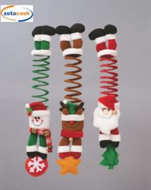 PUPAZZO NATALIZIO CON CORPO MOLLEGGIANTE H 55 CM