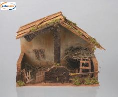 CAPANNA CON SCALA STACCIONATE E PAGLIA CM 41X20XH34