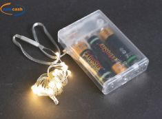 LUCI 10 MICROLED A BATTERIA LUCE FISSA BIANCO CALDO MT 0.50