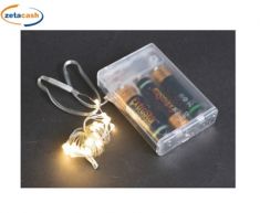 LUCI 100 MICROLED A BATTERIA BIANCO CALDO MT 5 +0.30 CAVO