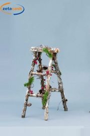 SCALETTA IN LEGNO INNEVATA