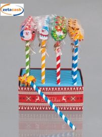 MATITA NATALIZIA CON GOMMA CON SOGGETTI H 18 CM