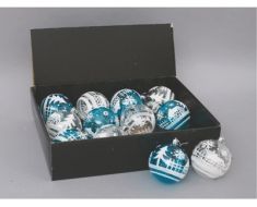 SFERA PVC TRASPARENTE CON PAESAGGIO GLITTER MM 80