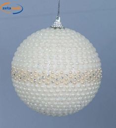 SFERA NATALIZIA CON PERLINE DIAM 10 CM