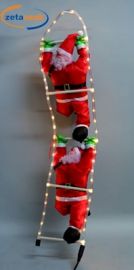 TUBO LUMINOSO A SCALA CON DUE BABBO NATALE