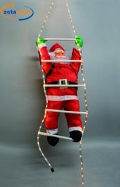 BABBO NATALE DA ESTERNO SU SCALA LUMINOSA