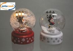 AMPOLLA NATALIZIA CON MUSICA E LUCI A BATTERIE