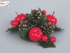 GIROCANDELA CON MELE E PIGNE DIAM 3 CM