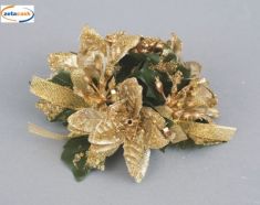 GIROCANDELA CON FIORI DORATI DIAM CM 3