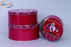 SCATOLE TONDE IN LATTA 3 PEZZI