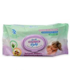 SALVIETTE BABY 72 PZ. CON ALOE VERA E OLIO DI MANDORLA DOLCI