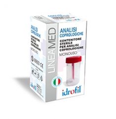 CONTENITORE STERILE PER ANALISI COPROLOGICHE MONOUSO.