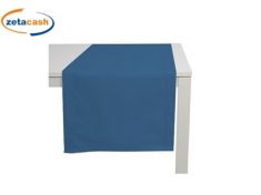 RUNNER IN PURO COTONE COLOR BLU CM 40X140