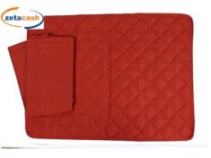 TOVAGLIETTA COLAZIONE IN COTONE CON TOVAGLIOLO ROSSO