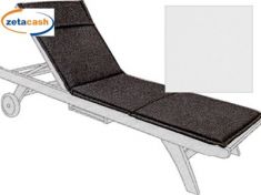 MATERASSINO DA ESTERNO PER LETTINO A 3 POSIZIONI BIANCO