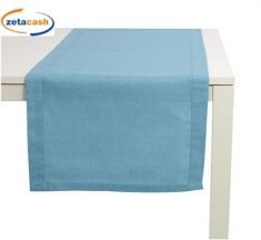 RUNNER IN PURO COTONE TURCHESE CM 40X140