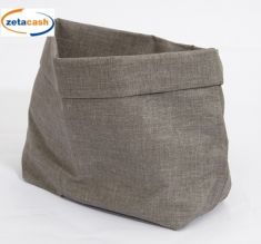 SACCHETTO PORTA PANE GRANDE IN COTONE TORTORA