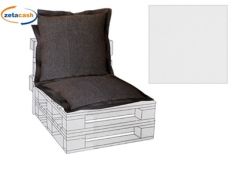CUSCINO PER PALLET PER ESTERNO SFODERABILE BIANCO CM 130X65