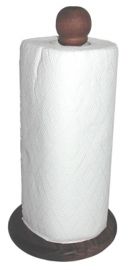 PORTAROTOLO IN LEGNO SCURO ALTEZZA 30 CM