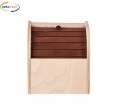BOX in LEGNO NATURALE con SERRANDINA SCURA 24x25cm