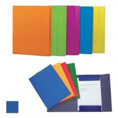 CARTELLINA ELASTICO BLU PER UFFICIO CM 34X25