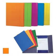 CARTELLINA CON ELASTICO ARANCIONE UFFICIO CM 34X25