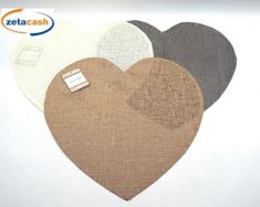 TOVAGLIETTA TESSUTO/CARTA CUORE D 36 CM COL ASS