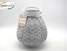 LANTERNA PORTACANDELA METALLO ARABESQUE H22 D20 CM