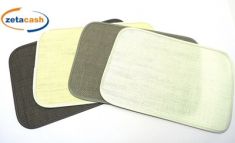 TOVAGLIETTA TESSUTO CARTA TINTA UNITA OVALE BORDO COL ASS