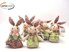 APPENDINO CONIGLIETTO VESTITO BOTTONI H19CM ASS