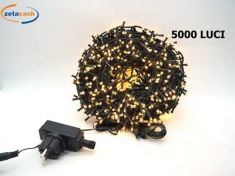 5000 LUCI LED ESTERNE/INTERNE LUCE CALDA CON GIOCO DI LUCI