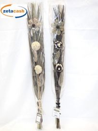 MAZZO FIORI SECCHI NERI O BIANCHI ASS H92CM