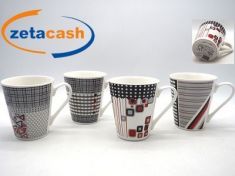 TAZZA CON QUADRETTI H 10.2X DIAM. 8.5 CM