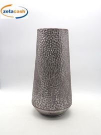 VASO METALLO ARGENTO H36 D18 CM