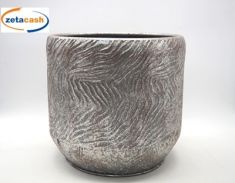 VASO METALLO ARGENTO H27 D29 CM