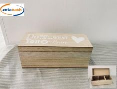 SCATOLA IN LEGNO 3 SCOMPARTI PORTA THE