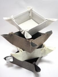 CESTINO PORTATUTTO TESSUTO CARTA TINTA UNITA ASS H9X18X18