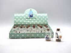 BOTTIGLIETTA in VETRO con TAPPO SUGHERO con SABBIA CONCHIGLIE