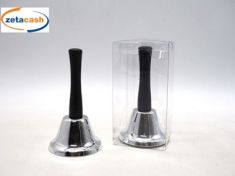 CAMPANELLA ARGENTO MANICO NERO H11 D7.5 CM