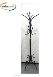 ATTACCAPANNI 4 PIEDI 8 POMELLI METALLO NERO H180 CM